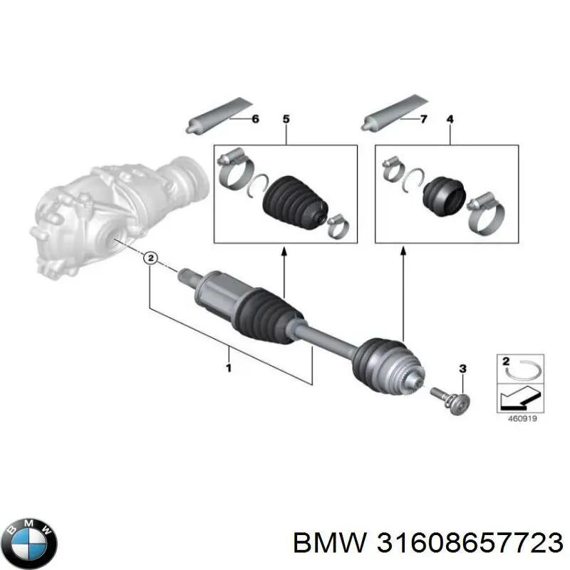 31608657723 BMW Osłona przegubu homokinetycznego półosi przedniej zewnętrzna