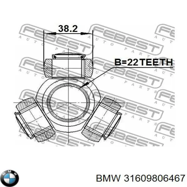 Półoś napędowa przednia lewa BMW 31609806467 cena, od 28,97 USD