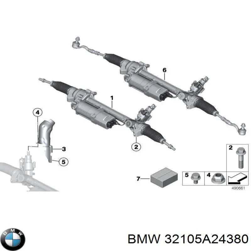 32105A24380 BMW Listwa kierownicza (maglownica)