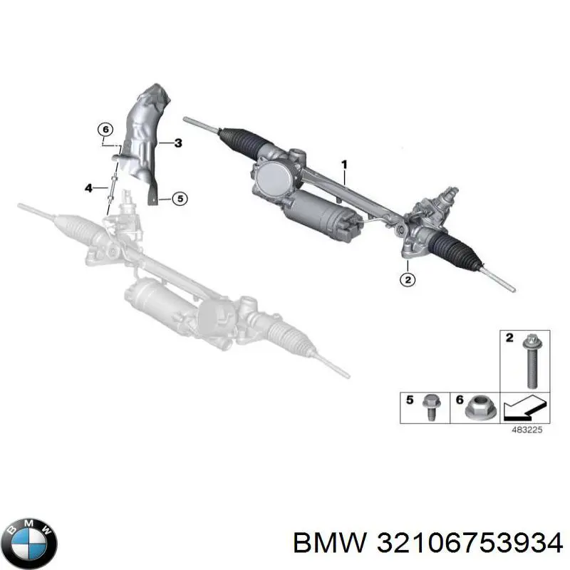 32106753934 BMW Listwa kierownicza (maglownica)