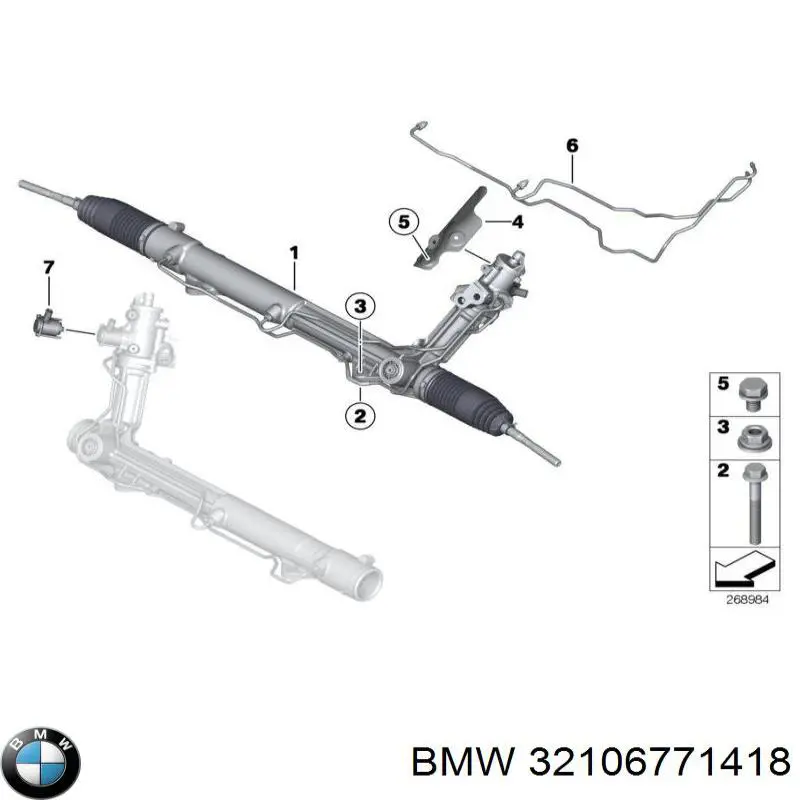 Listwa kierownicza (maglownica) BMW 32106771418