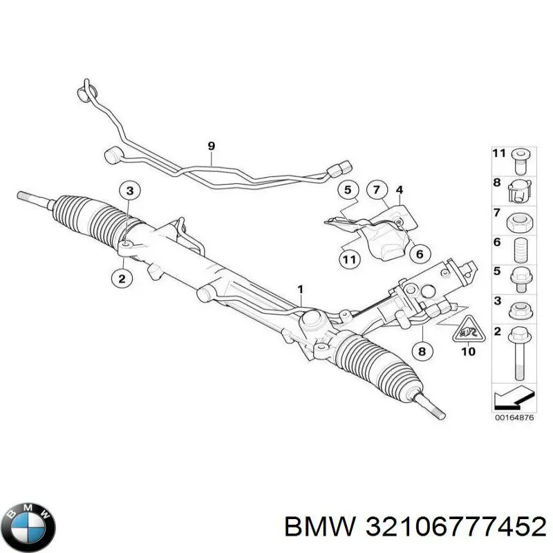 32106777452 BMW listwa kierownicza (maglownica)