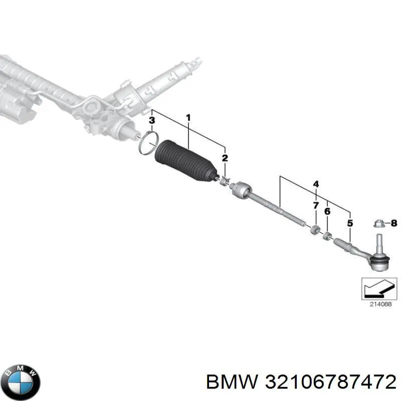 32106787472 BMW Drążek kierowniczy kompletny