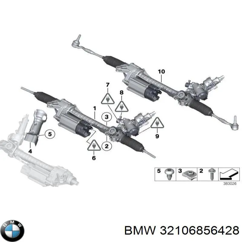 Listwa kierownicza (maglownica) BMW 32106856428 cena, od 18,66 USD