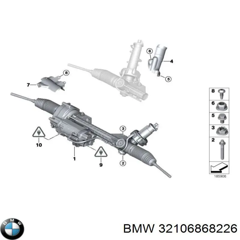 Listwa kierownicza (maglownica) BMW 678219702 cena, od 343,92 USD