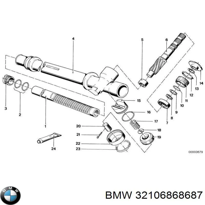 Końcówka drążka kierowniczego zewnętrzna BMW 32106868687 cena, od 34,80 USD