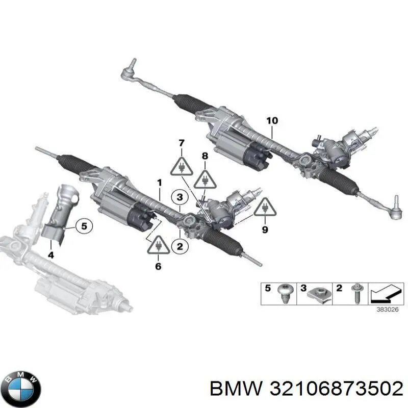 32106860178 BMW listwa kierownicza (maglownica)