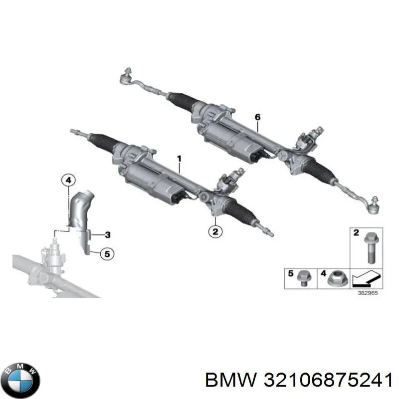 Listwa kierownicza (maglownica) BMW 32106875241 cena, od 1017,86 USD