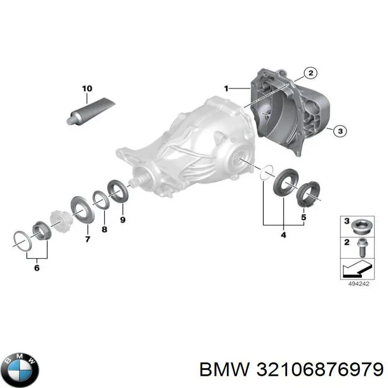 32106876979 BMW Osłona mechanizmu kierowniczego (maglownicy)