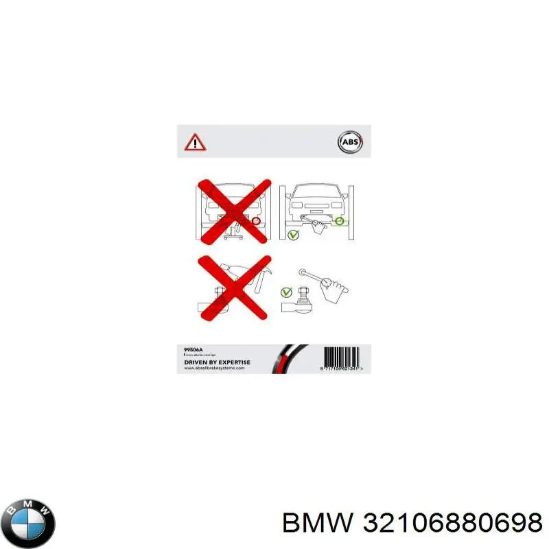 Końcówka drążka kierowniczego zewnętrzna BMW 32106880698 cena, od 40,10 USD