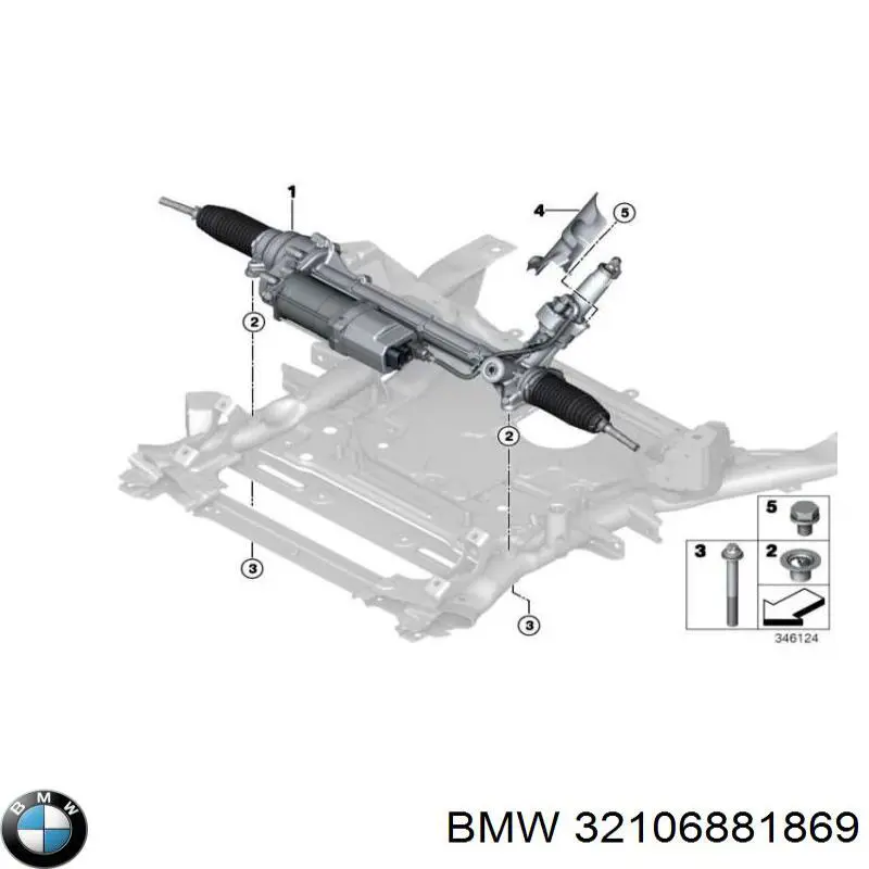 32106881869 BMW Listwa kierownicza (maglownica)