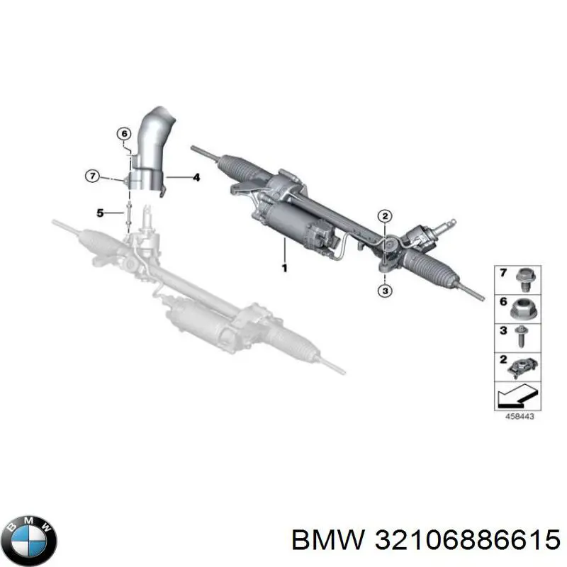 32106886615 BMW Listwa kierownicza (maglownica)