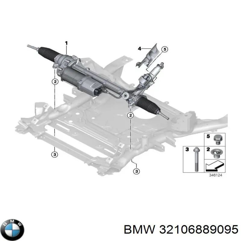 Listwa kierownicza (maglownica) BMW 32106889095 cena, od 1526,64 USD