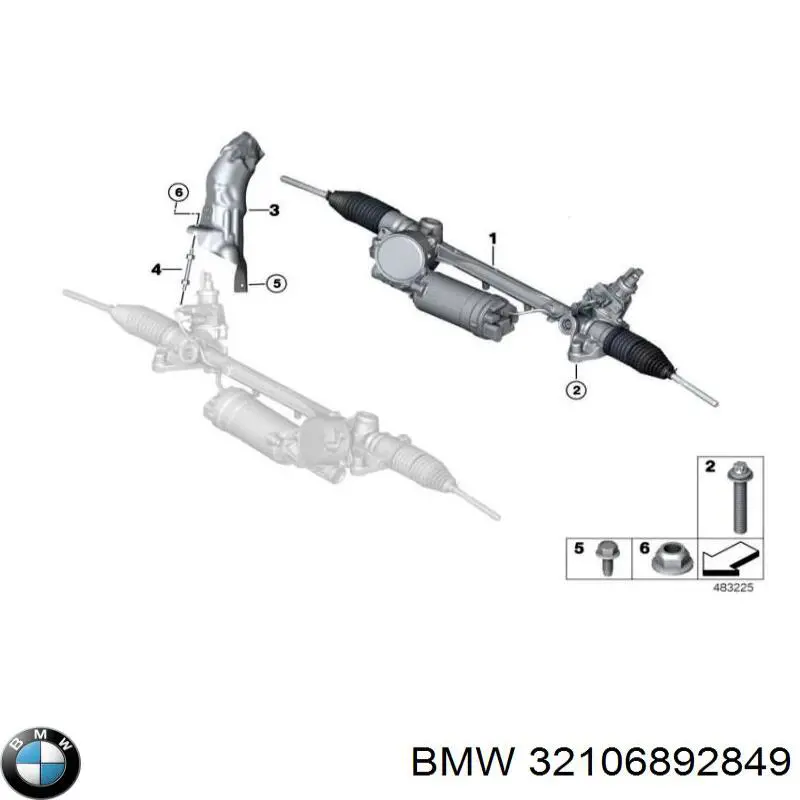 Listwa kierownicza (maglownica) BMW 32106892849 cena, od 1381,55 USD
