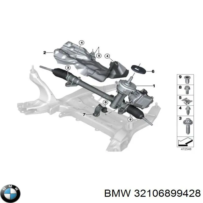 Listwa kierownicza (maglownica) BMW 32106899428 cena, od 784,83 USD