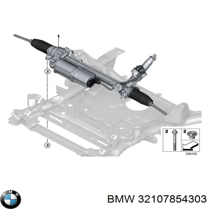 32107854303 BMW Listwa kierownicza (maglownica)