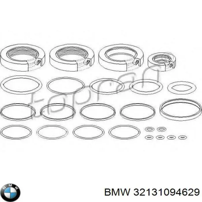 Do koszyka 32131094629 BMW Zestaw naprawczy maglownicy (mechanizmu) (zestaw uszczelniaczy)