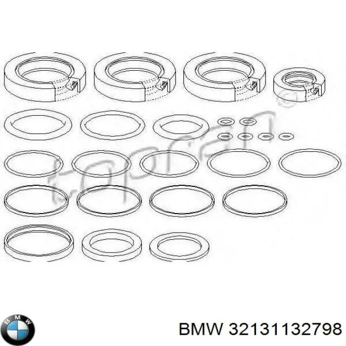 Do koszyka 32131132798 BMW Zestaw naprawczy maglownicy (mechanizmu) (zestaw uszczelniaczy)