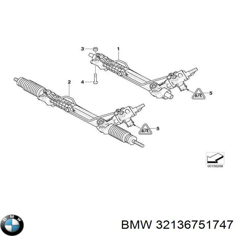 Listwa kierownicza (maglownica) BMW 32136751747 cena, od 303,43 USD
