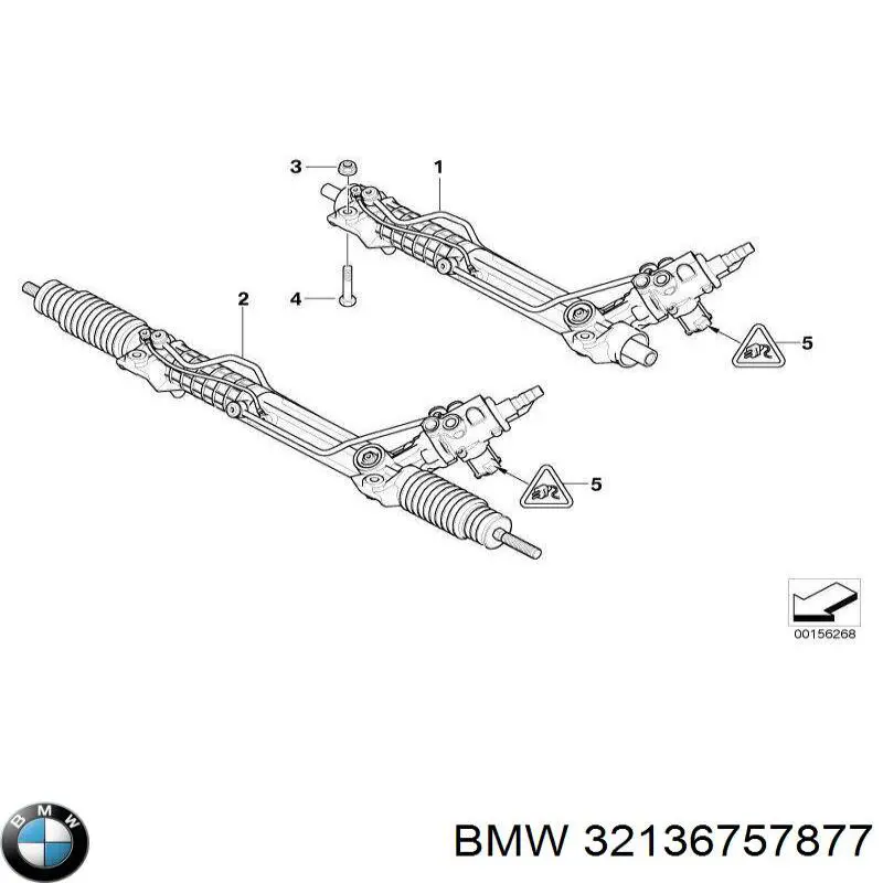 Do koszyka 32136757877 BMW Listwa kierownicza (maglownica)