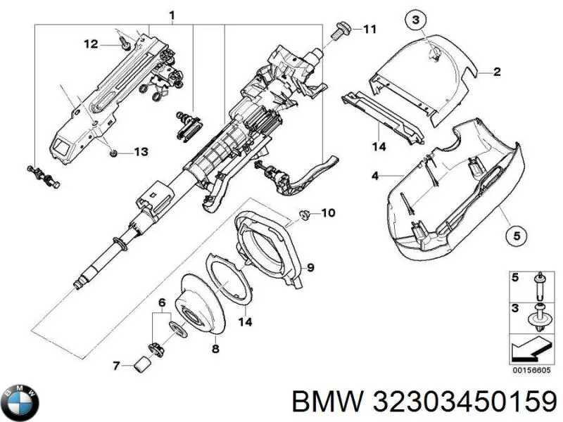 Kolumna (wał) kierownicza (kierownicy) do BMW 3 (E46)