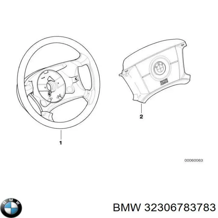 32306783783 BMW poduszka powietrzna (airbag kierowcy)