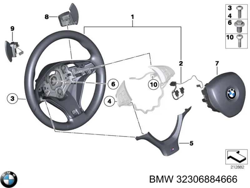 Poduszka powietrzna (Airbag) kierowcy do BMW X6 (E71)