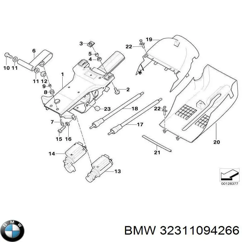 Kolumna (wał) kierownicza (kierownicy) BMW 5 kombi (E39) (1997 - 2004) cena, od 211,41 USD