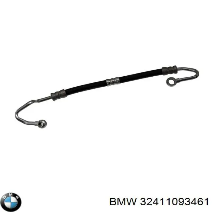 Do koszyka 32411093461 BMW Przewód hydraulicznego układu wspomagania wysokiego ciśnienia, od pompy do maglownicy (mechanizmu)