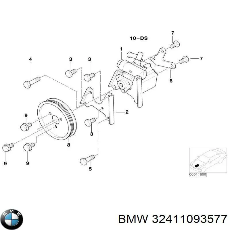 Pompa wspomagania hydraulicznego kierownicy BMW 32411093577 cena, od 94,22 USD