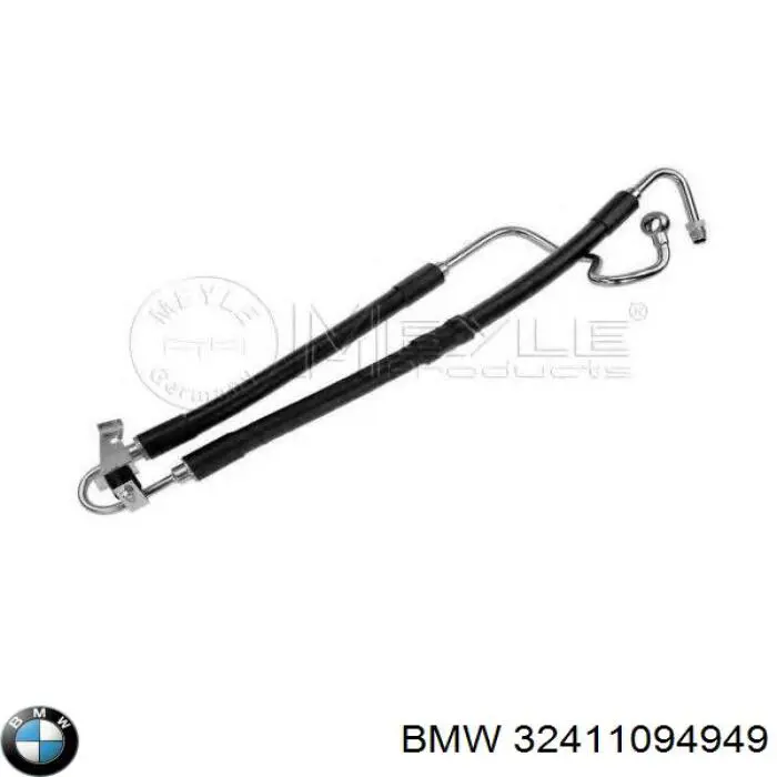 Przewód hydraulicznego układu wspomagania wysokiego ciśnienia, od pompy do maglownicy (mechanizmu) 32411094949 BMW