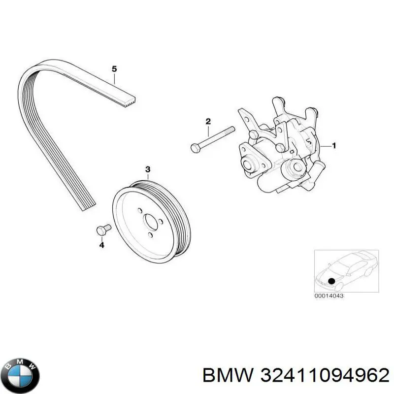 Pompa wspomagania hydraulicznego kierownicy BMW 32411094962 cena, od 56,80 USD