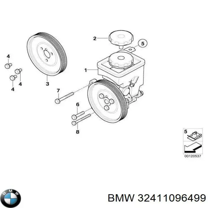 Korek zbiornika wspomagania kierownicy BMW 32411096499 cena, od 54,93 USD