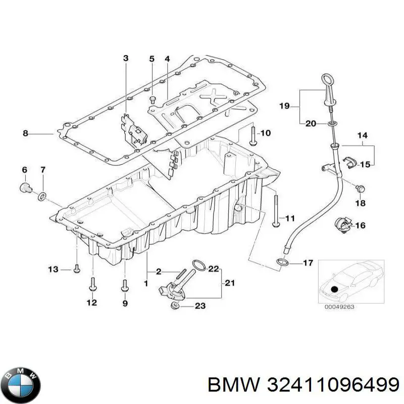Do koszyka 32411096499 BMW Korek zbiornika wspomagania kierownicy