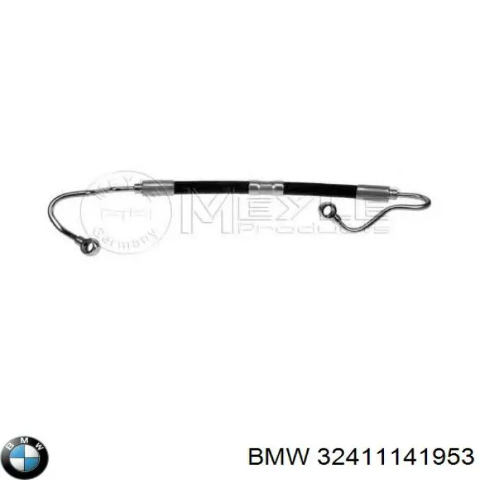 Do koszyka 32411141953 BMW Przewód hydraulicznego układu wspomagania wysokiego ciśnienia, od pompy do maglownicy (mechanizmu)