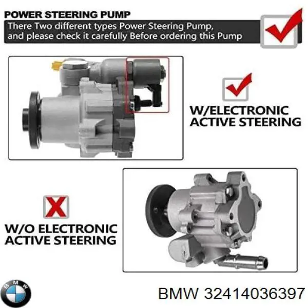 Pompa wspomagania hydraulicznego kierownicy BMW 32414036397 cena, od 246,07 USD