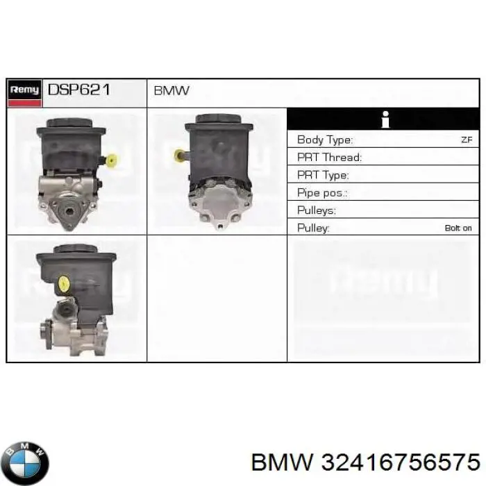 Pompa wspomagania hydraulicznego kierownicy BMW 32416756575 cena, od 64,70 USD