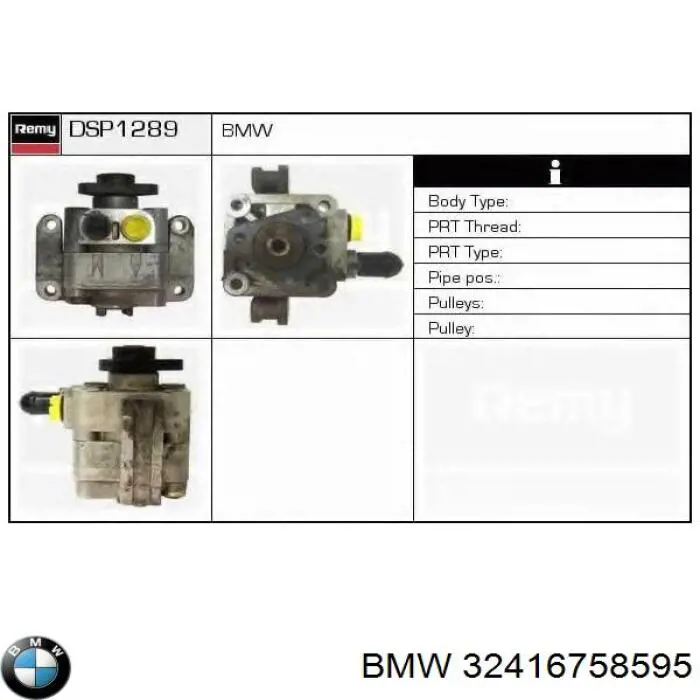 Pompa wspomagania hydraulicznego kierownicy BMW 32416758595 cena, od 125,27 USD