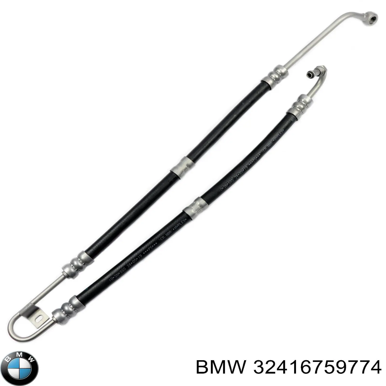 Do koszyka 32416759774 BMW Przewód hydraulicznego układu wspomagania wysokiego ciśnienia, od pompy do maglownicy (mechanizmu)