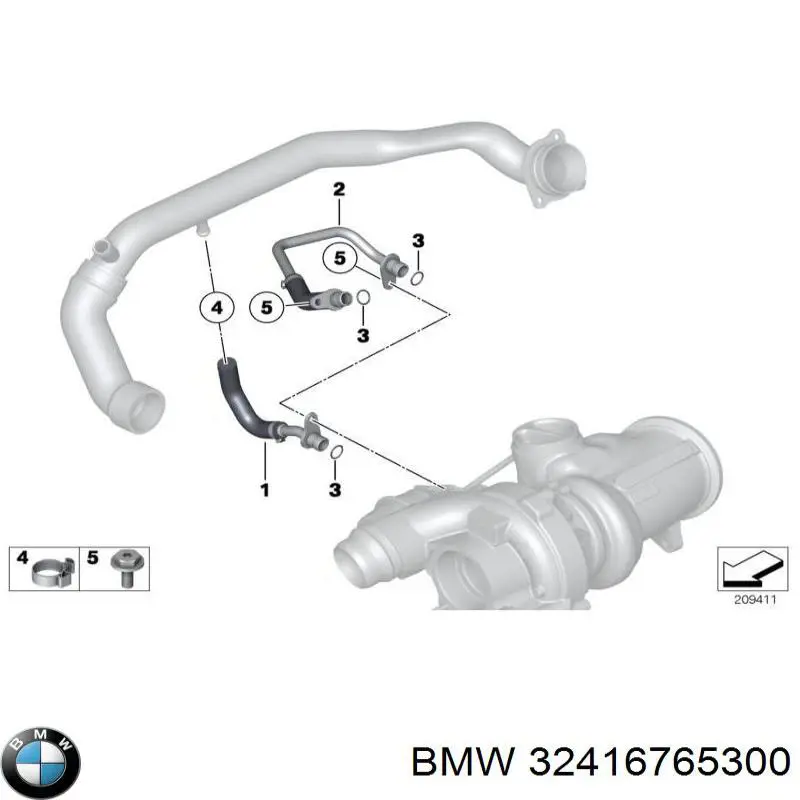 Przewód hydraulicznego układu wspomagania wysokiego ciśnienia, od pompy do maglownicy (mechanizmu) BMW 32416765300 cena, od 105,50 USD