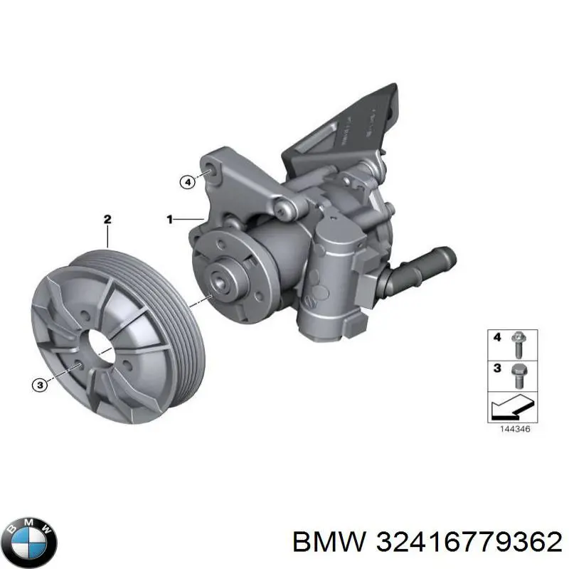 Pompa wspomagania hydraulicznego kierownicy BMW 32416779362 cena, od 95,80 USD