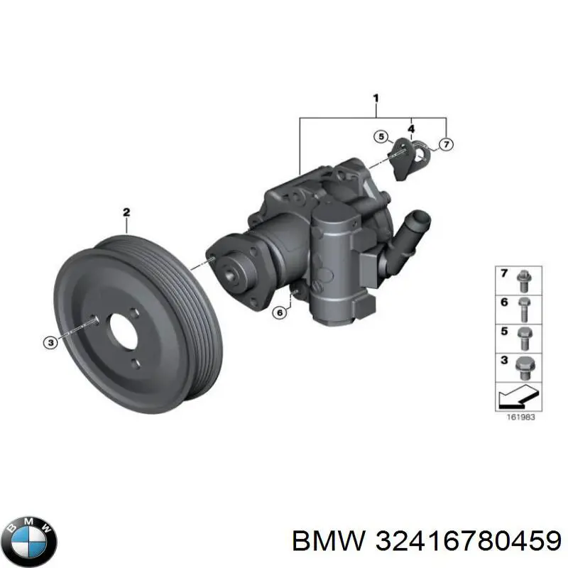 32416780459 BMW Pompa wspomagania hydraulicznego kierownicy