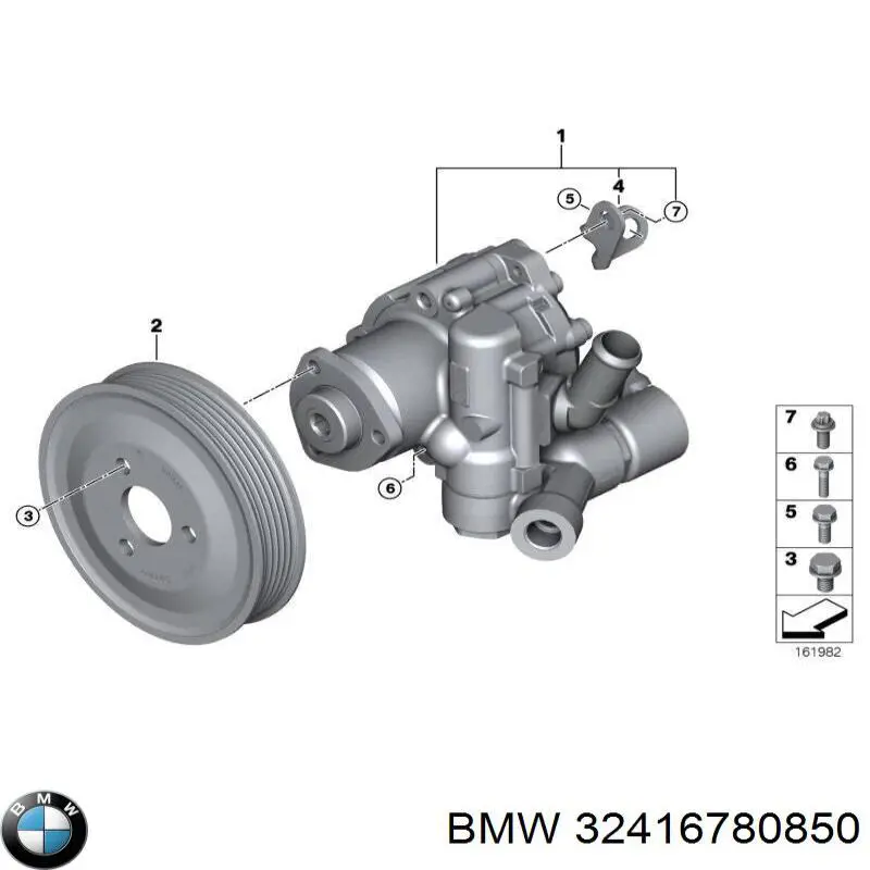 32416780850 BMW Pompa wspomagania hydraulicznego kierownicy