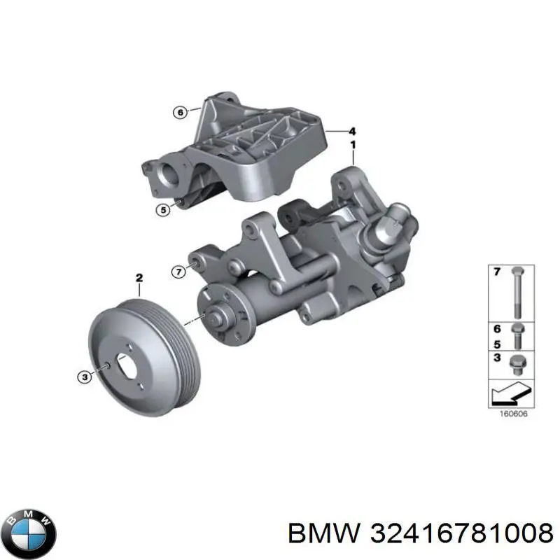 32416781008 BMW Pompa wspomagania hydraulicznego kierownicy