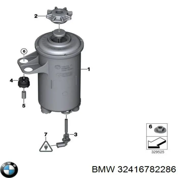 Zbiornik płynu wspomagania do BMW X6 (E71)