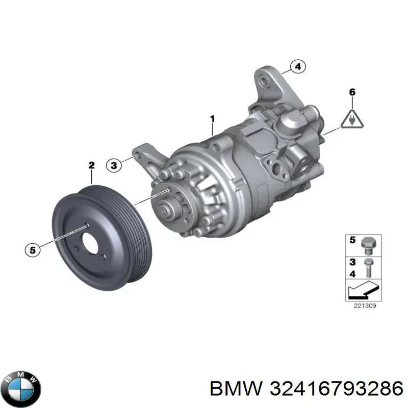 32416793286 BMW Pompa wspomagania hydraulicznego kierownicy