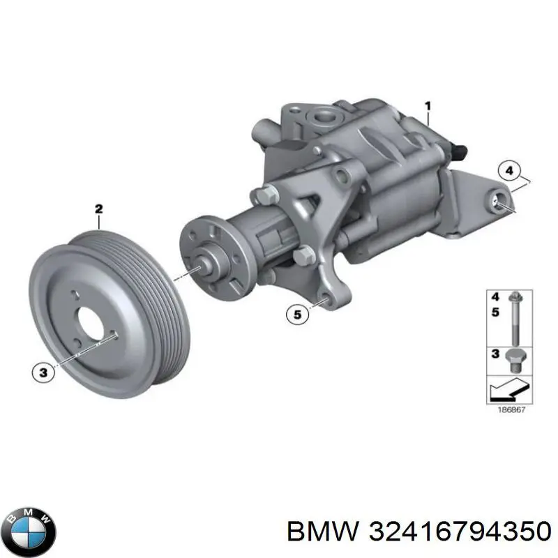 Pompa wspomagania hydraulicznego kierownicy BMW 32416794350 cena, od 206,69 USD