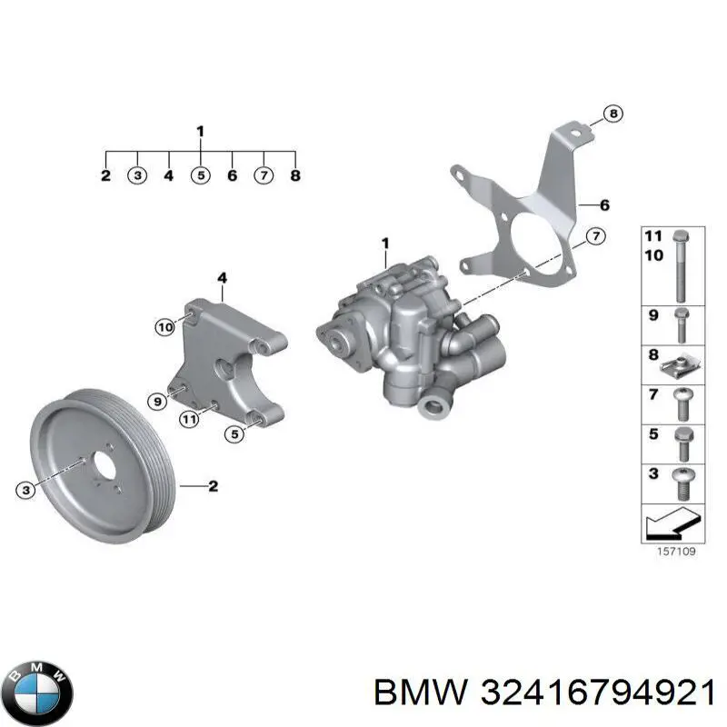 32416794921 BMW pompa wspomagania hydraulicznego kierownicy