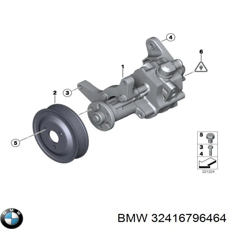 Pompa wspomagania hydraulicznego kierownicy do BMW X6 (E71)