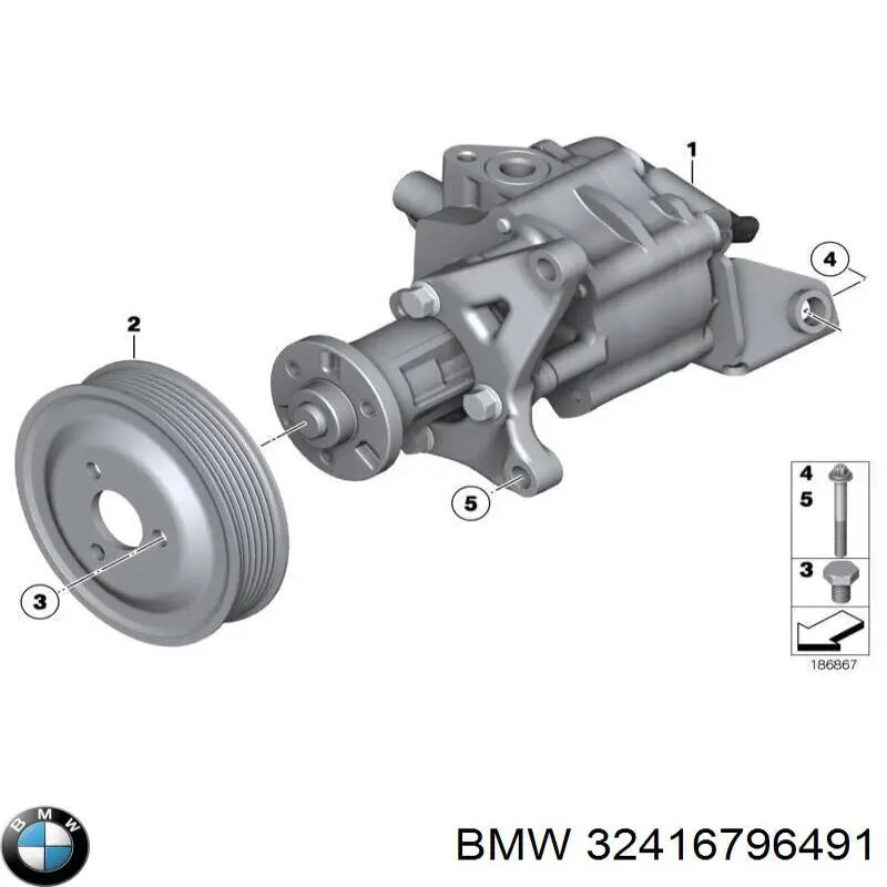 Pompa wspomagania hydraulicznego kierownicy BMW 32416796491 cena, od 225,81 USD